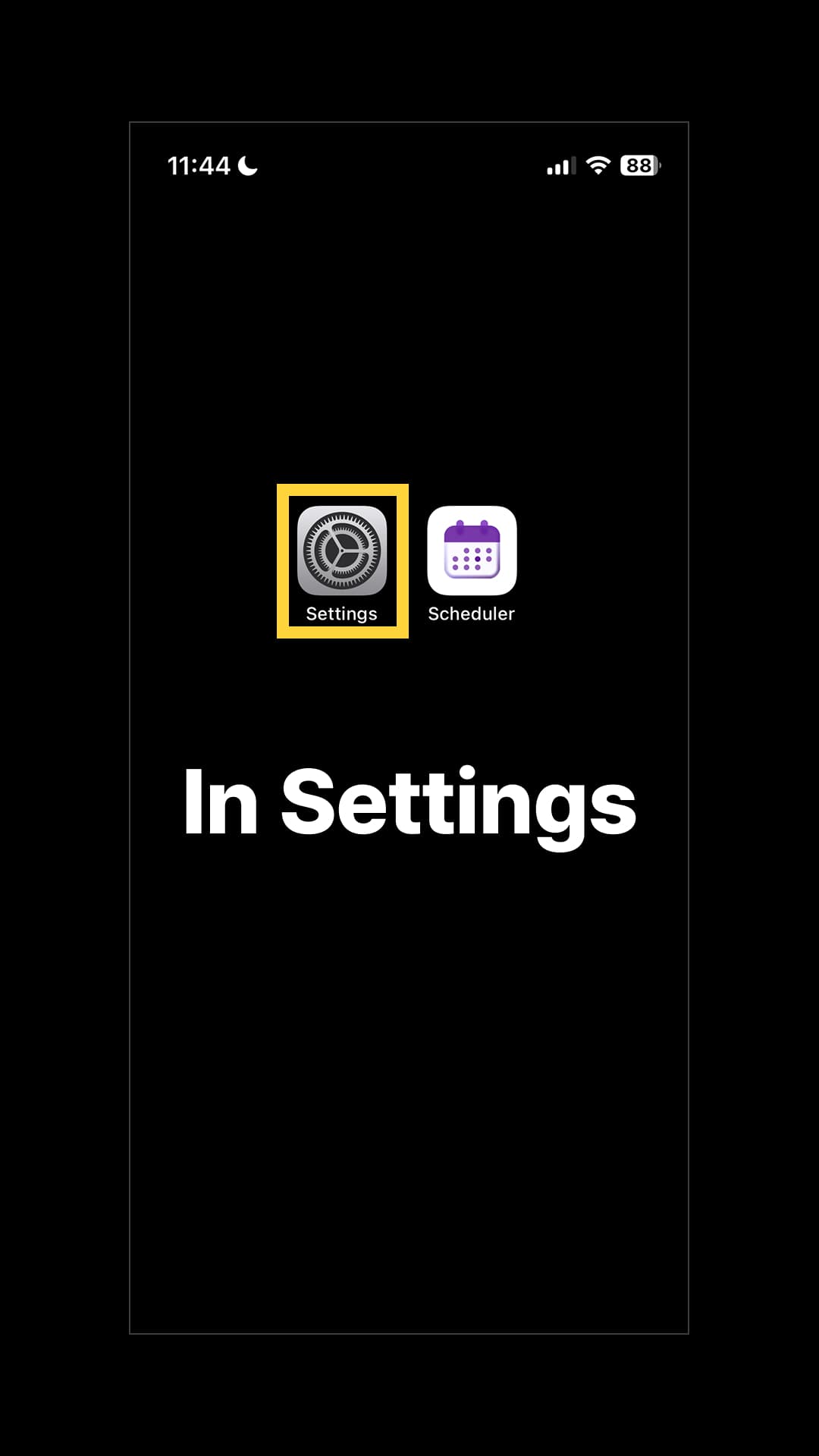 Open the "Settings" app on your iPhone.