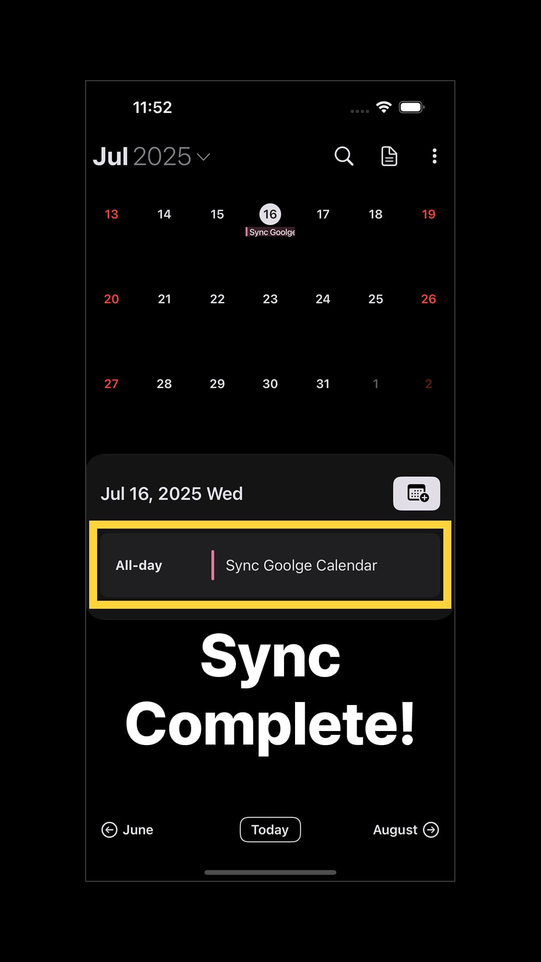 All set! Now you can view, create, and edit Google Calendar events directly in the Scheduler app.
