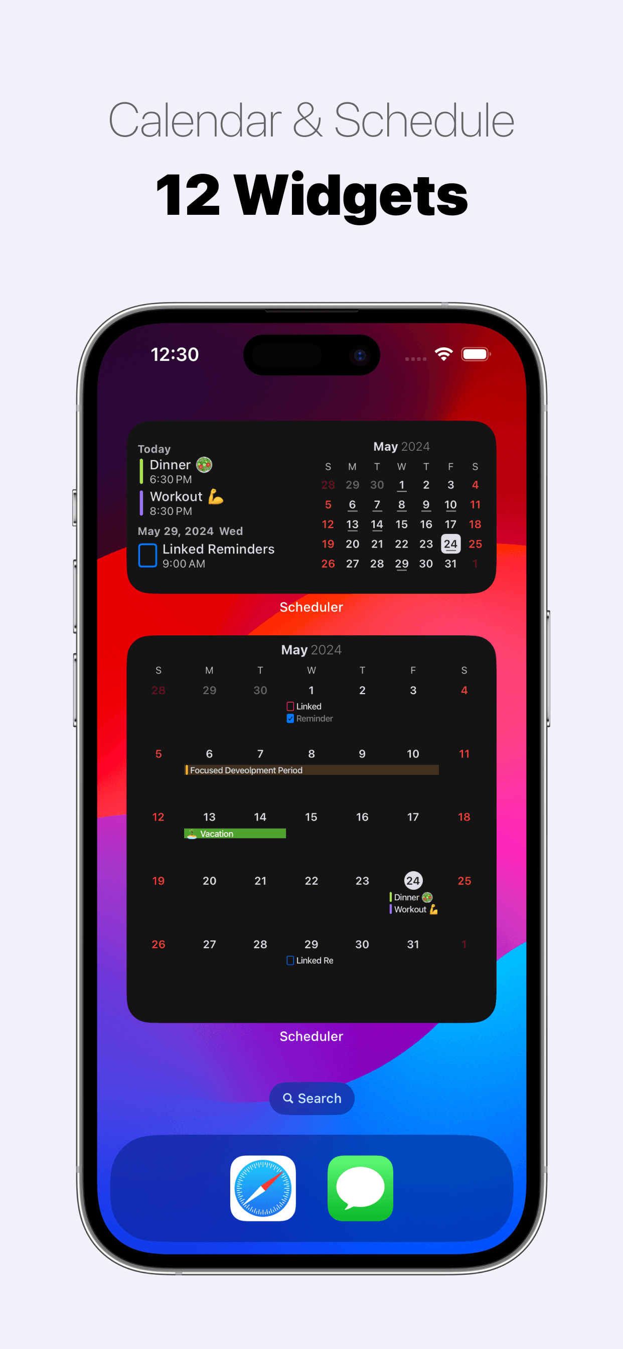 Calendar & schedule widgets - iPhone, iPad, Mac A Minimalist's Calendar App