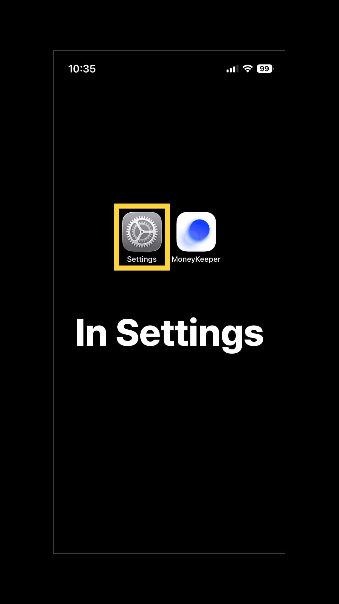 Open the iPhone Settings app.