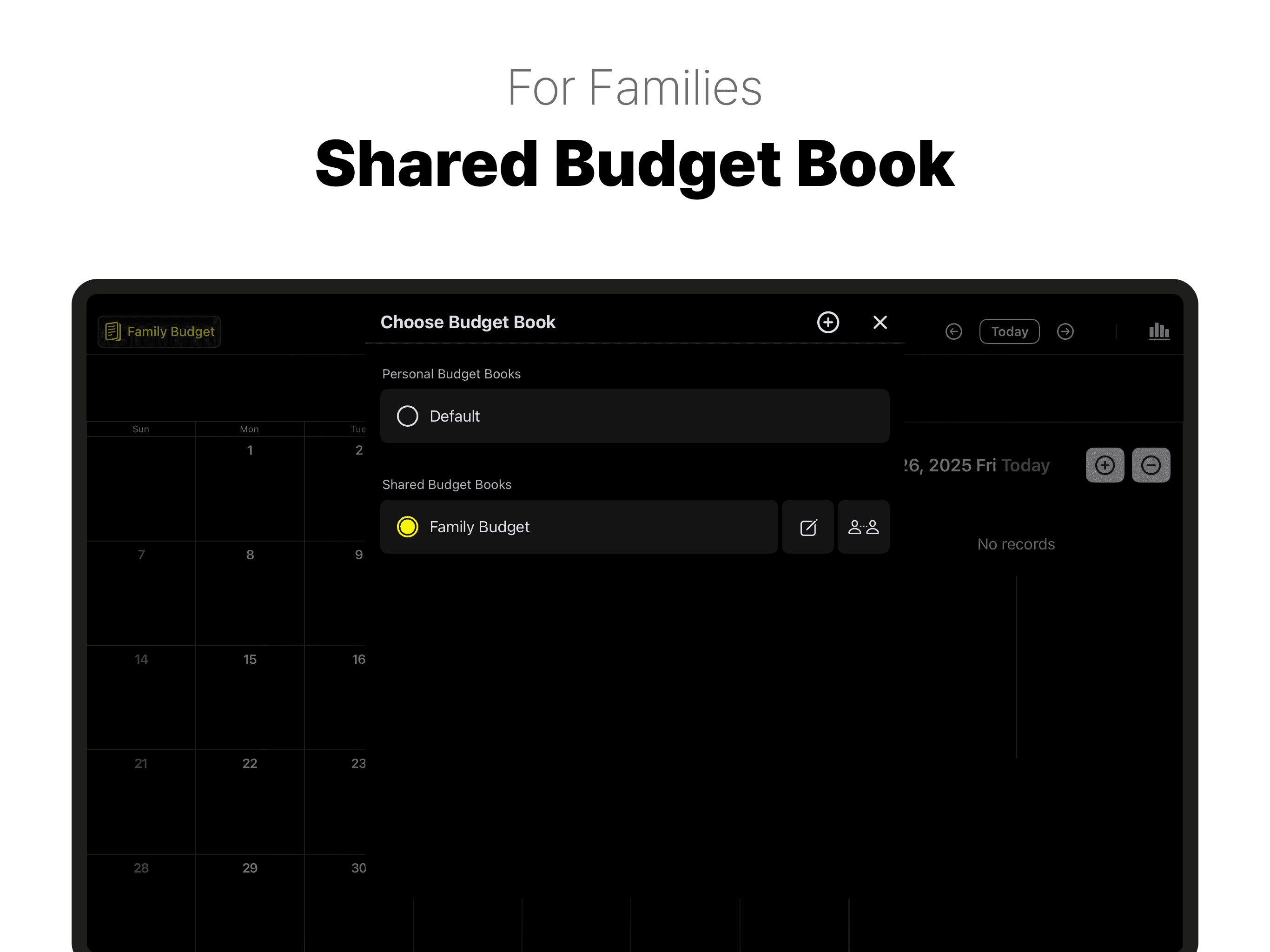 Shared Budget Book for Families, Couples, and Spouses - iPhone, iPad, and Mac App 'Money Keeper'