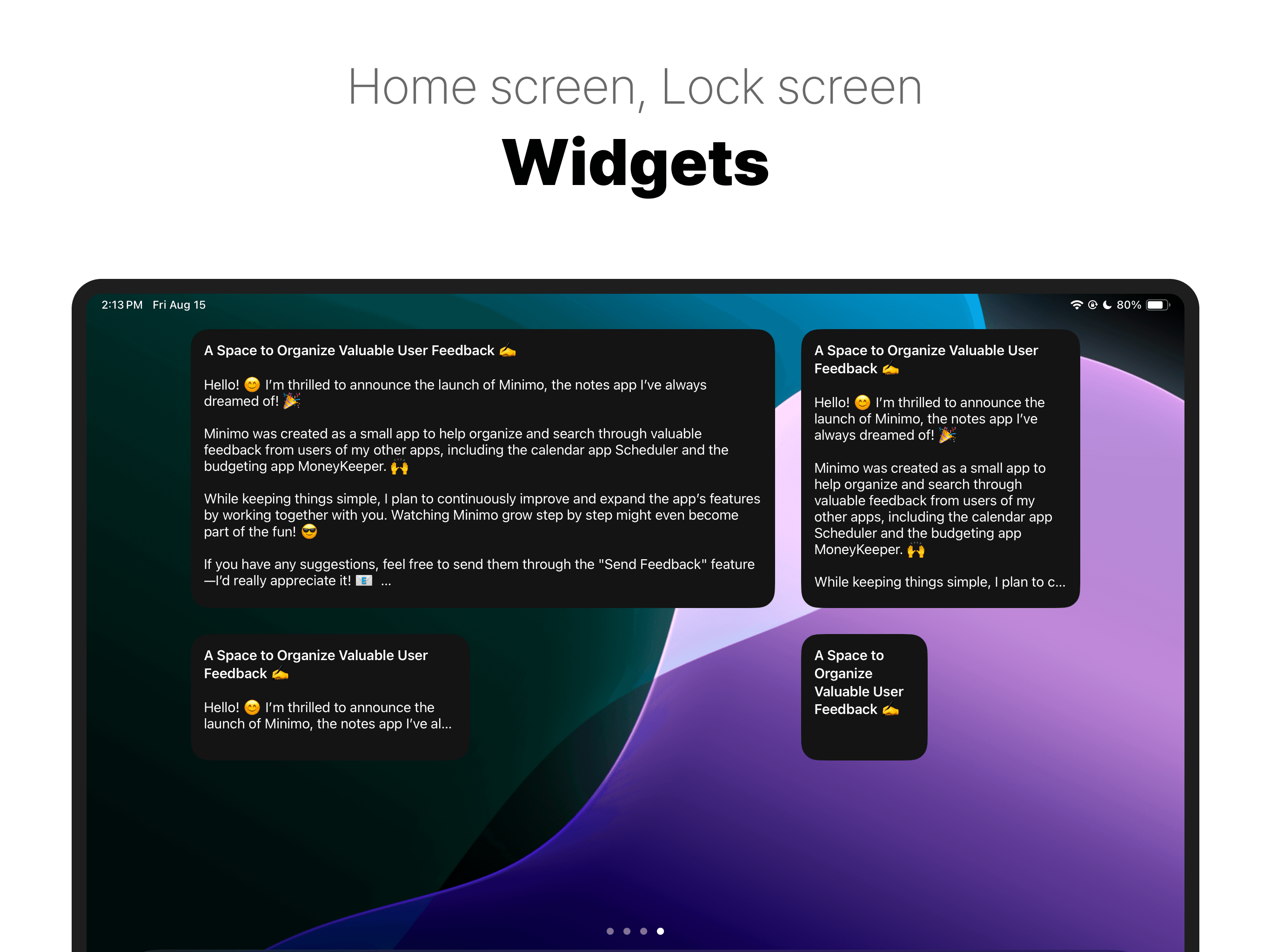 iPad · Mac Notes Widget