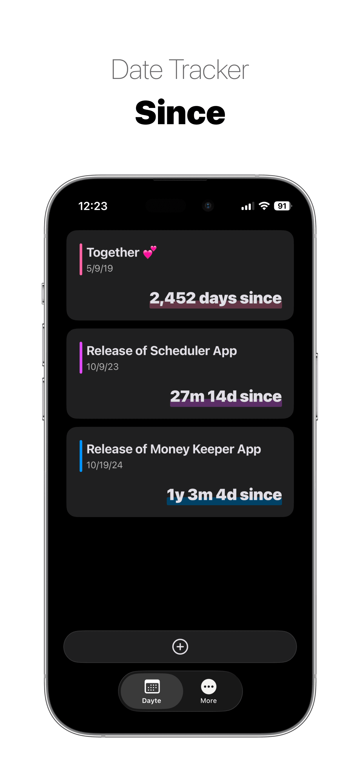 For Couples and Baby Milestones: "Date Counter"